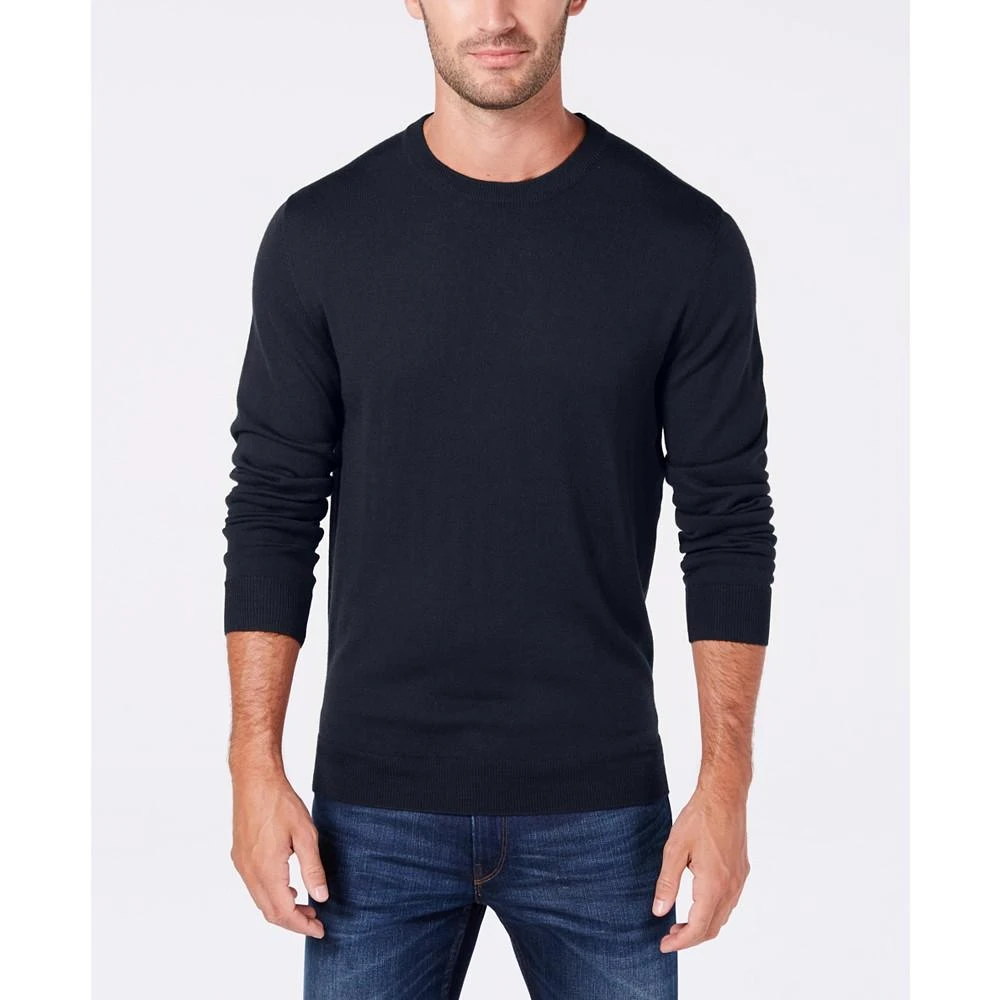 商品Club Room|Men's Solid Crew Neck Merino Wool Blend Sweater, Created for Macy's,价格¥222,第1张图片