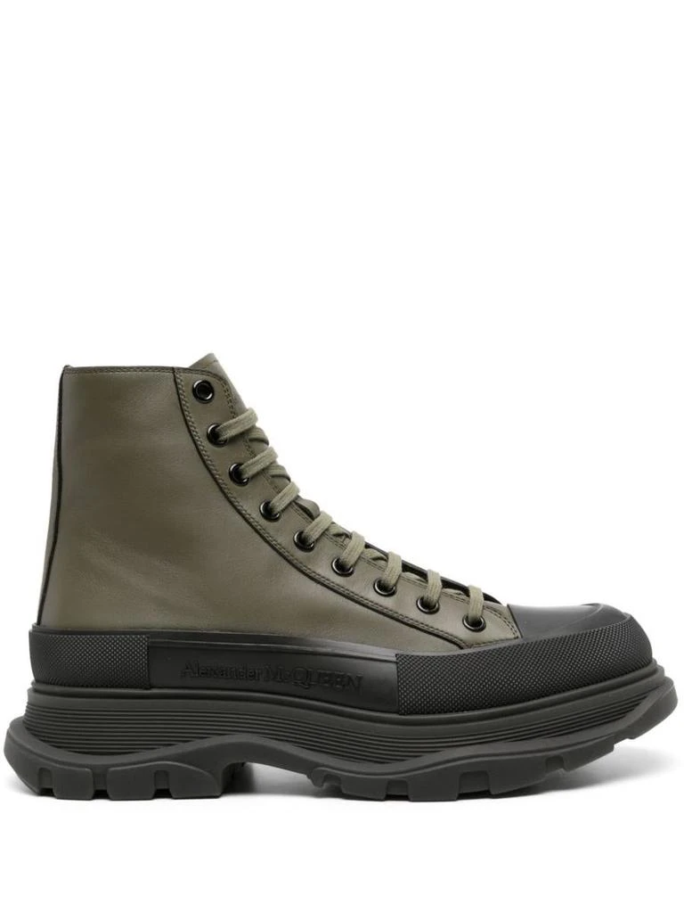 商品Alexander McQueen|ALEXANDER MCQUEEN Leather boot,价格¥4702,第1张图片