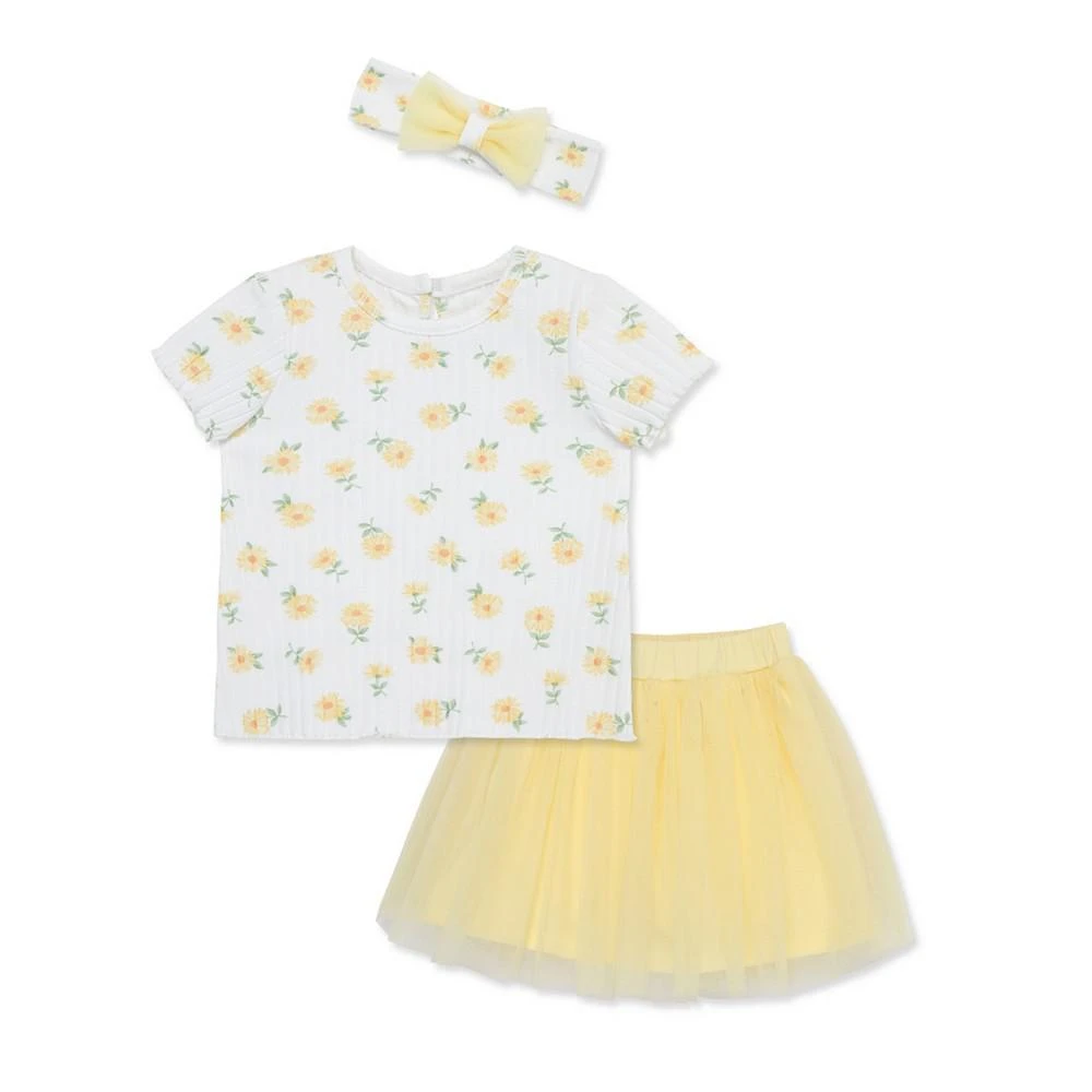 商品Little Me|Baby Girls Daisy Fashion Skort Set with Headband,价格¥270,第1张图片