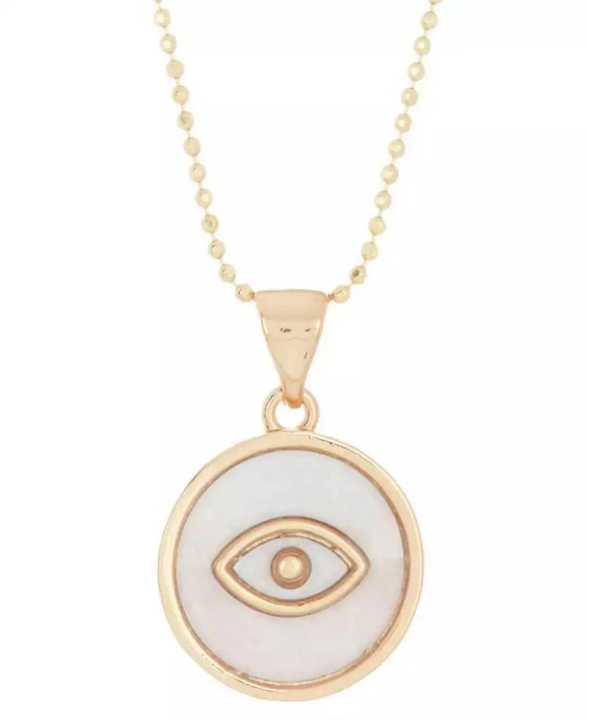 商品ADORNIA|14k Gold-Plated Mother-of-Pearl Evil Eye 18" Pendant Necklace,价格¥226,第1张图片