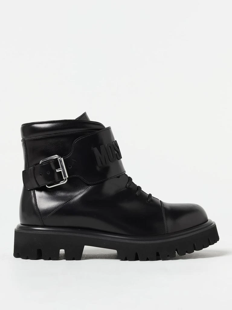 商品Moschino|Moschino Couture leather combat boots,价格¥4891,第1张图片