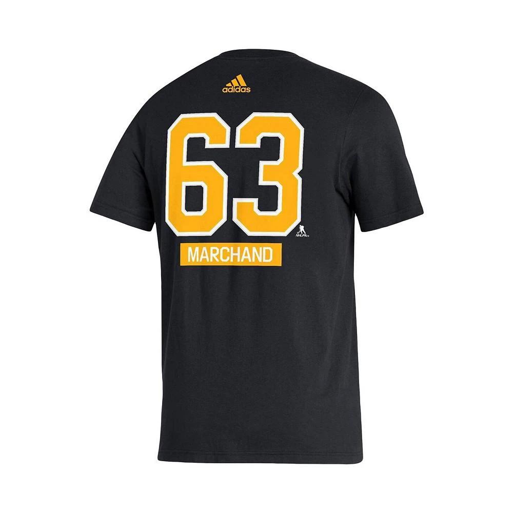商品Adidas|Men's Brad Marchand Black Boston Bruins Player Name & Number T-shirt,价格¥136,第3张图片详细描述