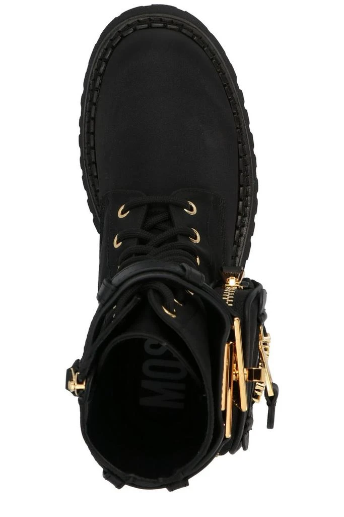 商品Moschino|Moschino Pocket-Detailed Lace Up Boots,价格¥4328,第3张图片详细描述