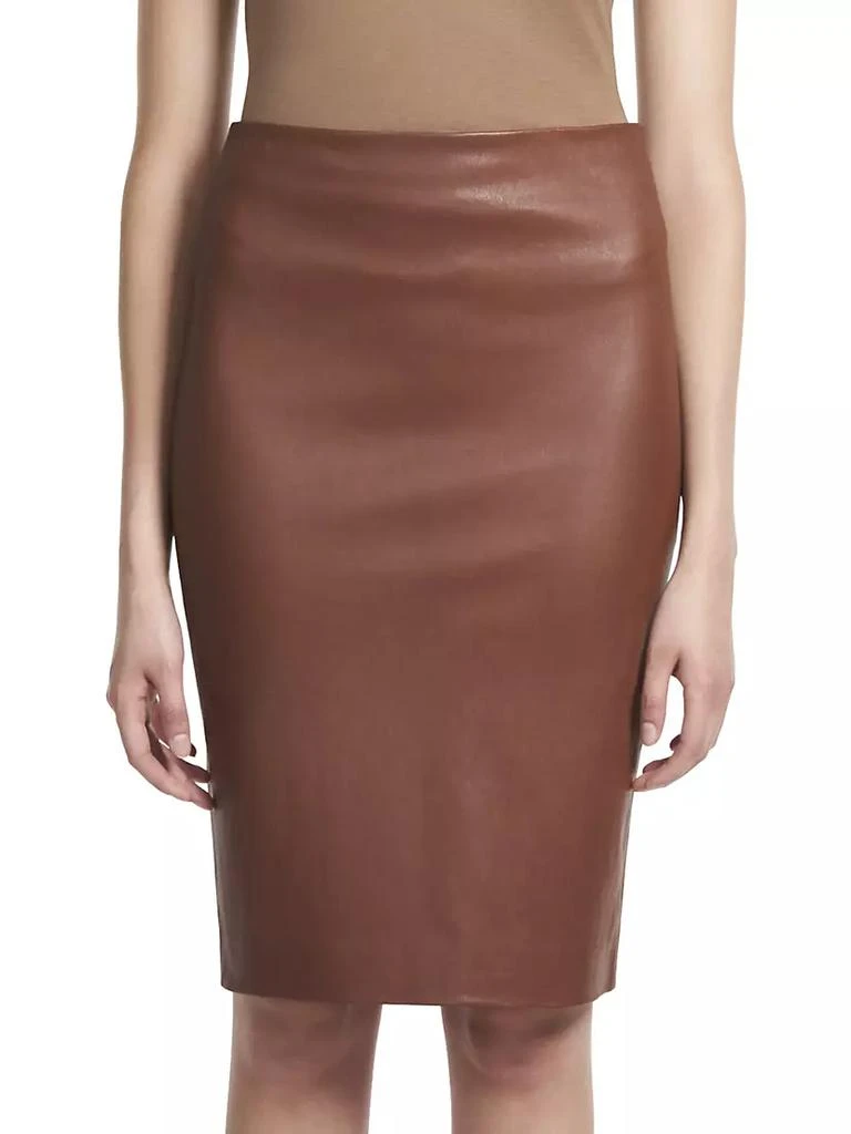 商品Theory|Skinny Leather Pencil Skirt,价格¥5209,第3张图片详细描述
