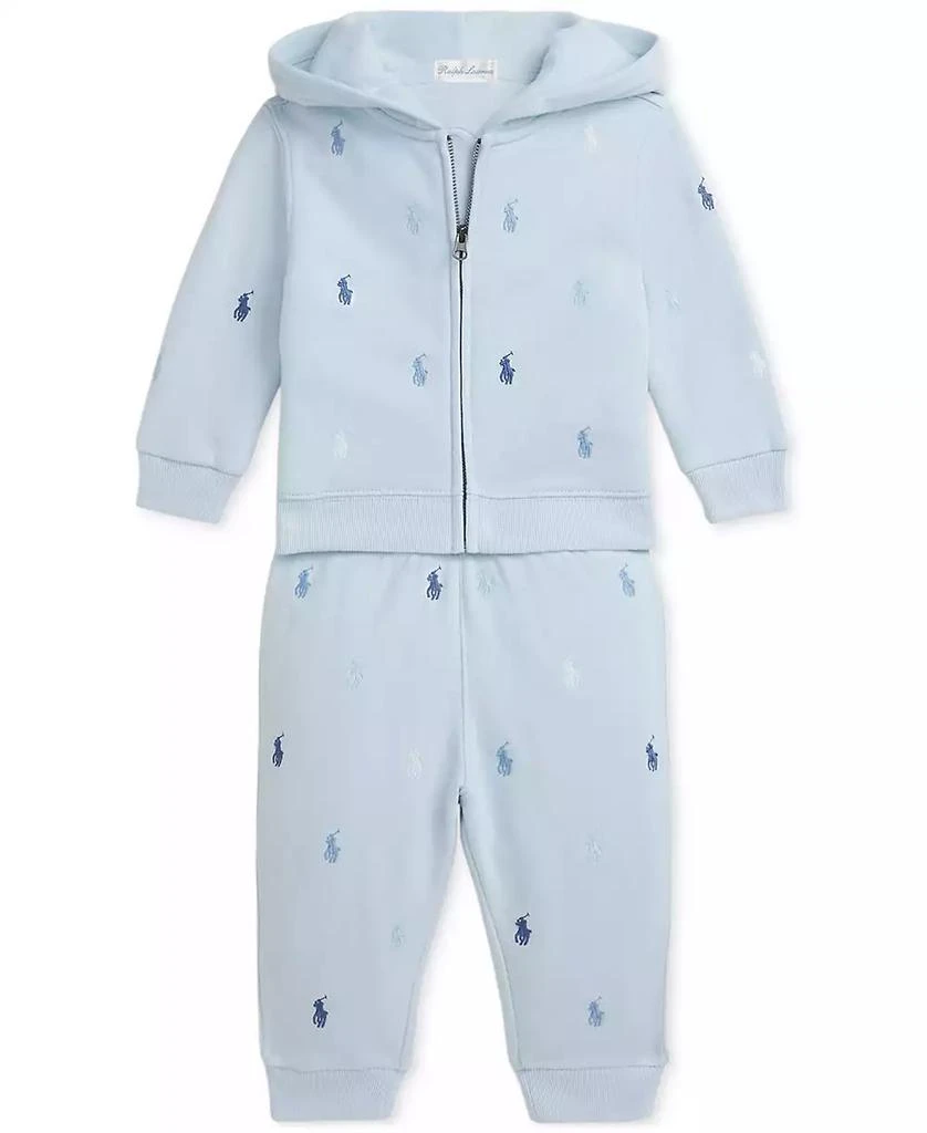 商品Ralph Lauren|Baby Embroidered Hoodie & Pant Set,价格¥349,第1张图片