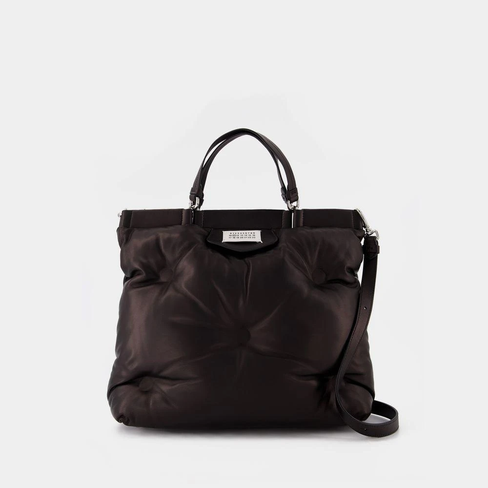 商品MAISON MARGIELA|Glam Slam M Tote Bag in Black Leather,价格¥18118,第1张图片