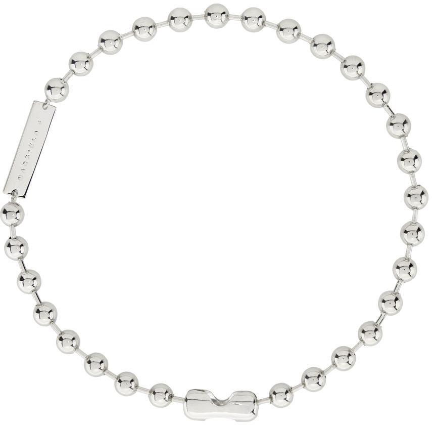 商品MAISON MARGIELA|Silver Metal Bead Necklace,价格¥916,第1张图片