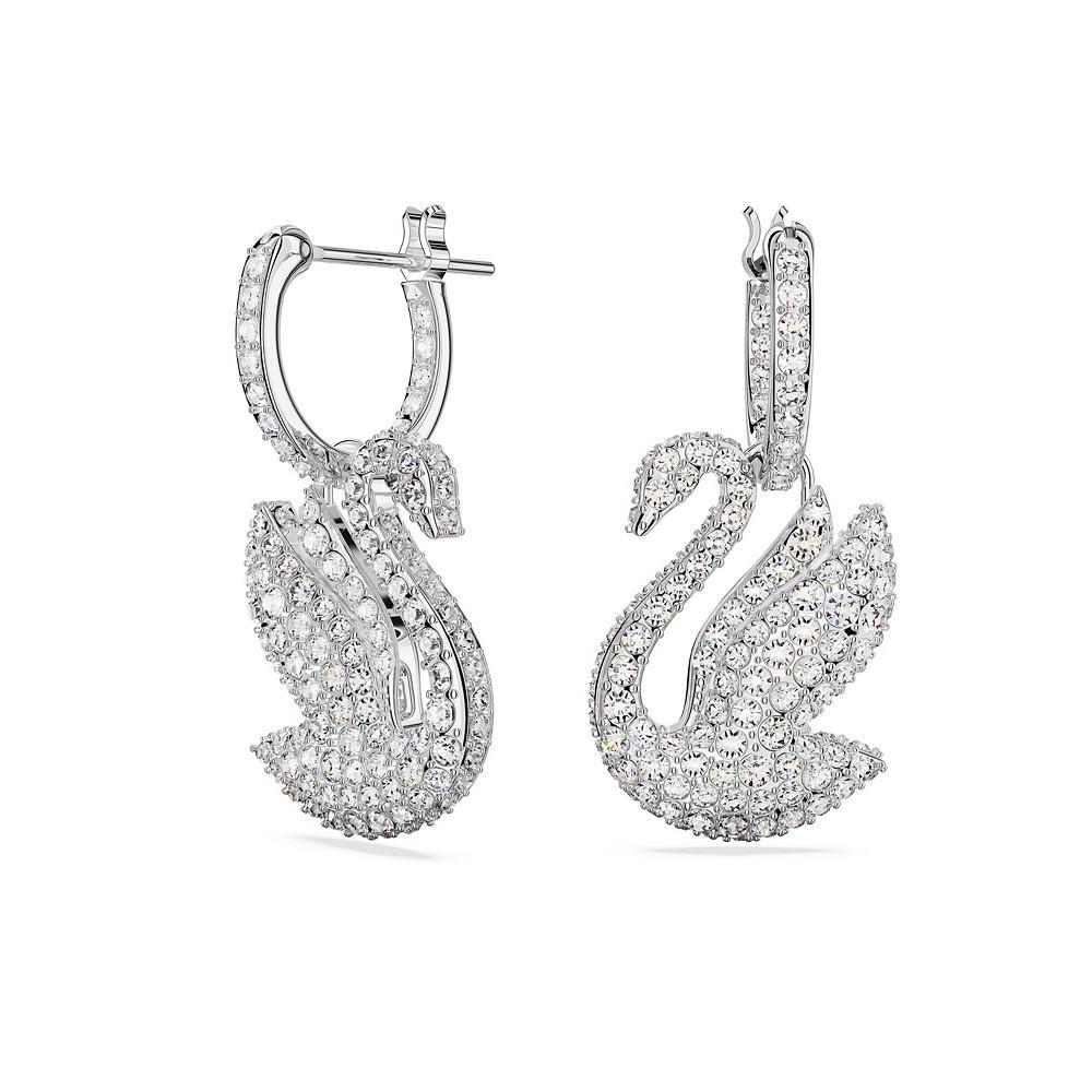 商品Swarovski|Crystal Swan Iconic Swan Drop Earrings,价格¥1181,第1张图片