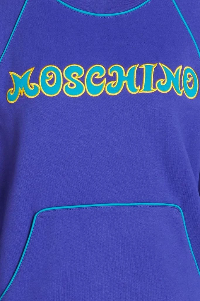 商品Moschino|Embroidered French cotton-terry sweatshirt,价格¥558,第4张图片详细描述