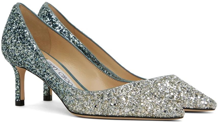 商品Jimmy Choo|Silver & Blue Romy 60 Heels,价格¥2743,第4张图片详细描述