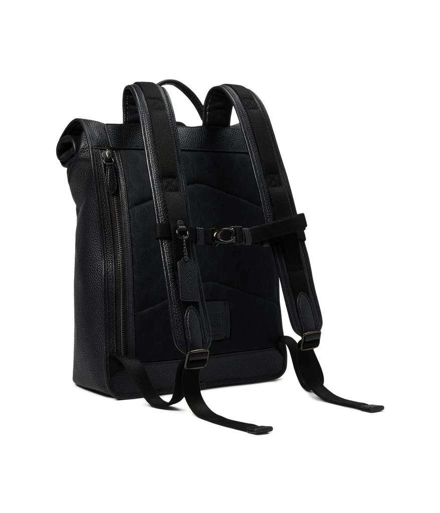 商品Coach|Beck Roll Top Backpack in Pebble Leather,价格¥4582,第2张图片详细描述
