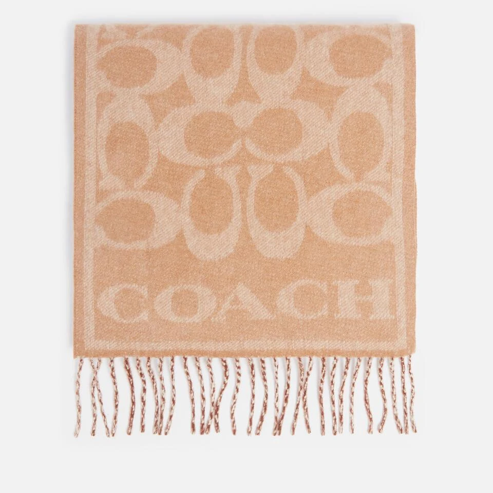 商品Coach|Coach Eve Signature C Reversible Muffler Cashmere-Jacquard Scarf,价格¥2285,第2张图片详细描述