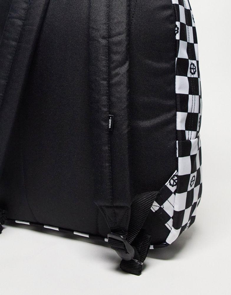 Vans Realm Flying V backpack in black/white商品第2张图片规格展示