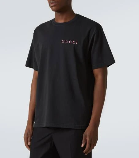 商品Gucci|Logo棉质针织T恤,价格¥6191,第3张图片详细描述