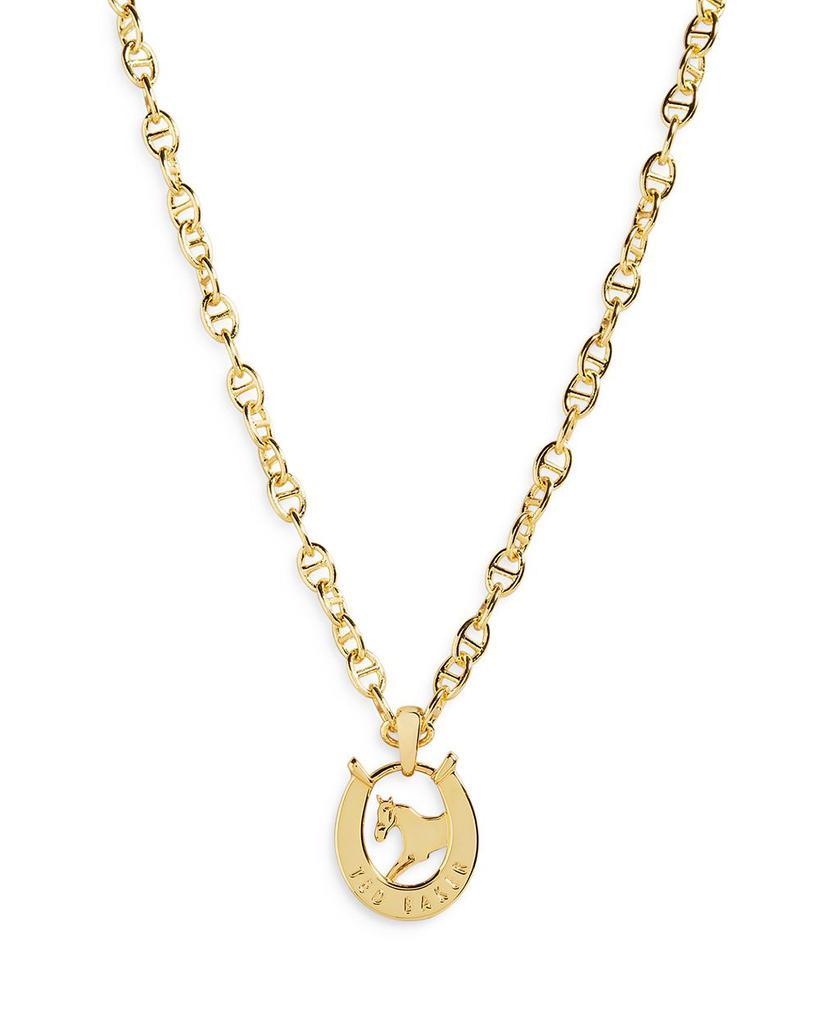 商品Ted Baker London|Lorsa Lady Luck Horse & Horseshoe Pendant Necklace, 19.2",价格¥516,第1张图片