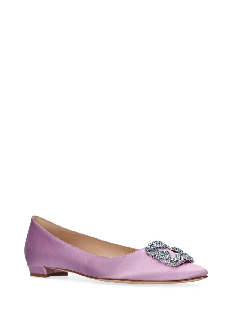 商品Manolo Blahnik|10mm Hangisi Satin Flats,价格¥5452,第2张图片详细描述