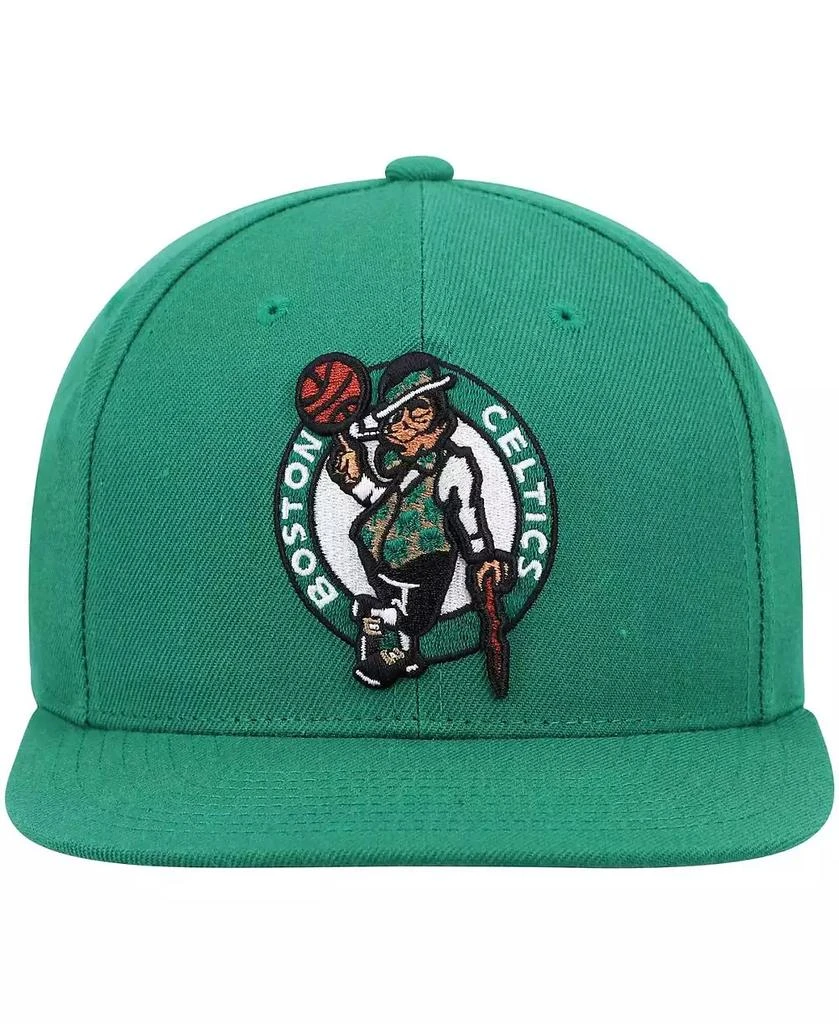 商品Mitchell & Ness|Men's Kelly Green Boston Celtics Ground 2.0 Snapback Hat,价格¥240,第3张图片详细描述