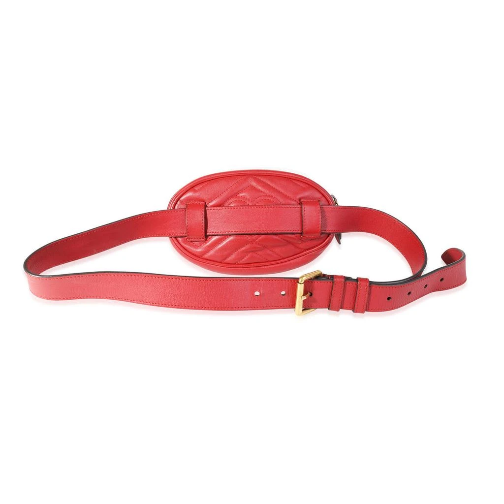 商品[二手商品] Gucci|Gucci Red Matelasse Calfskin Marmont Belt Bag 95,价格¥9532,第4张图片详细描述
