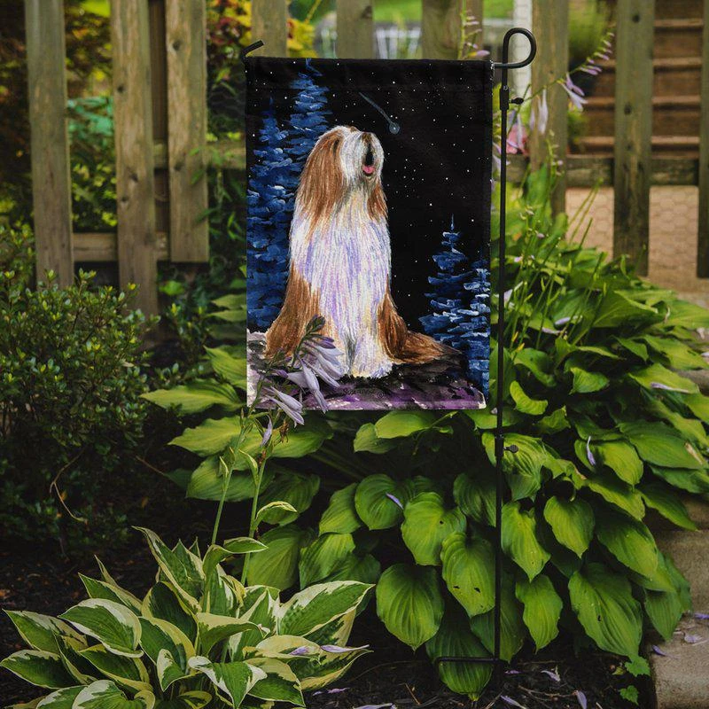 商品Caroline's Treasures|Starry Night Bearded Collie Garden Flag 2-Sided 2-Ply,价格¥136,第2张图片详细描述