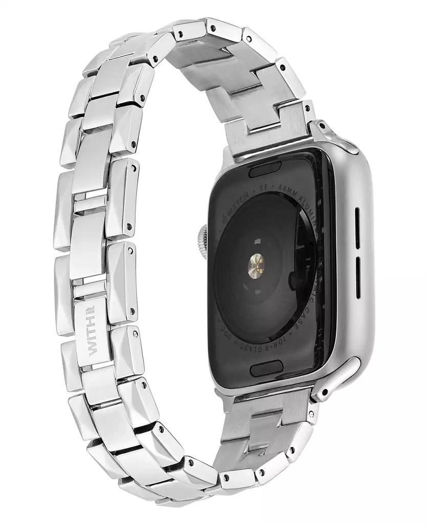 商品WITHit|Silver-Tone Stainless Steel Pyramid Bracelet designed for Apple Watch® 42mm (Series 1-3 only) & 44/45/46/49mm (Ultra & Ultra 2),价格¥559,第2张图片详细描述