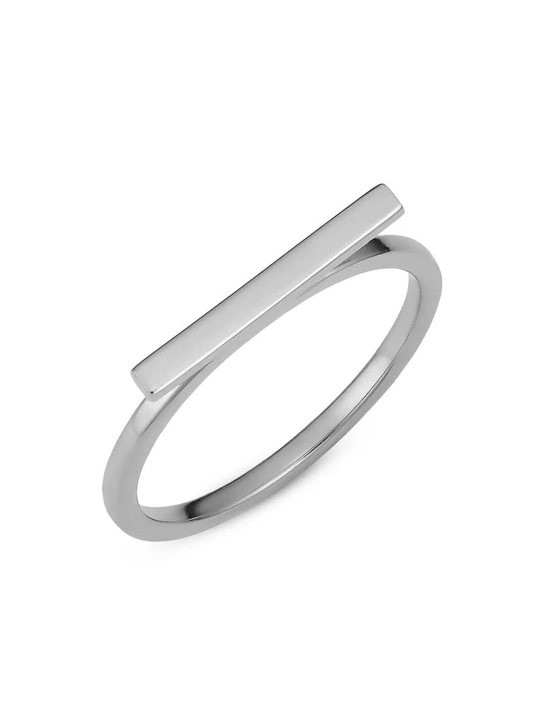 商品Oradina|14K White Solid Gold Brooklyn Bar Ring,价格¥1448,第1张图片