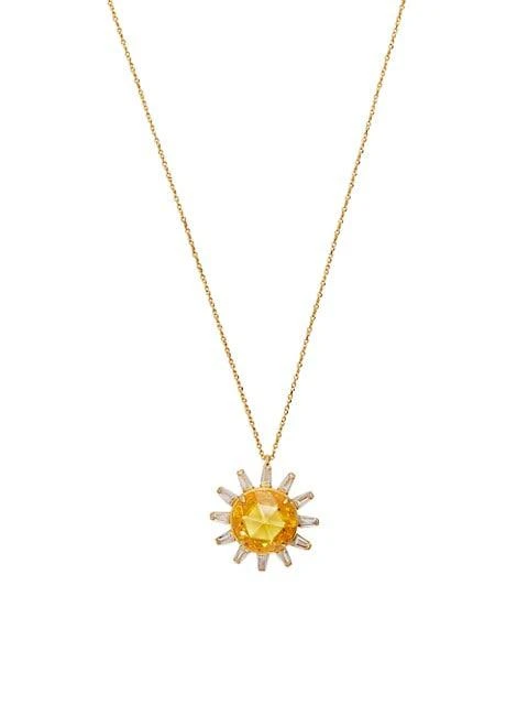 商品Kate Spade|Sunny Goldtone & Cubic Zirconia Pendant Necklace,价格¥296,第1张图片