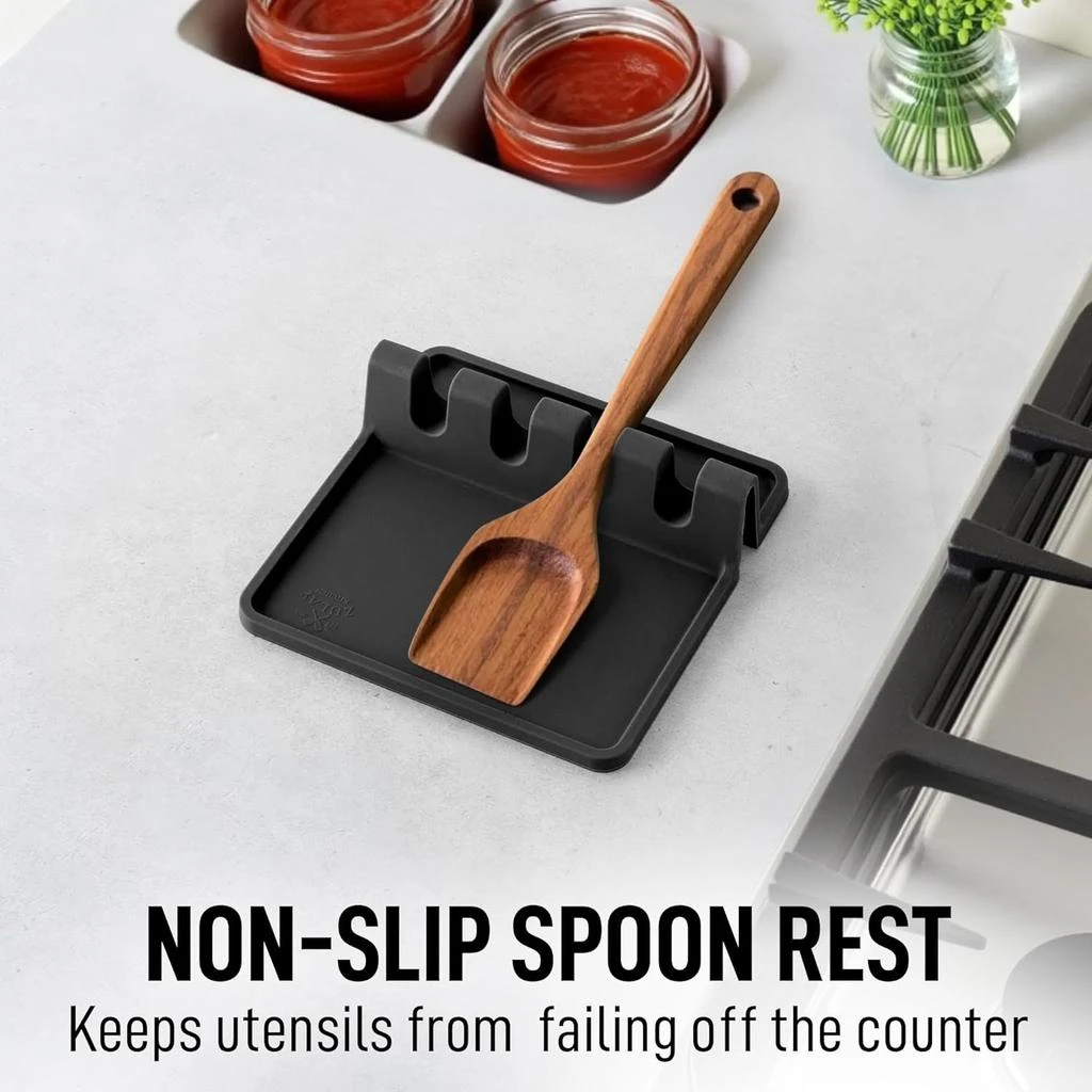 Silicone Utensil Rest - BPA-Free, Durable Spoon Rest with Drip Pad 商品