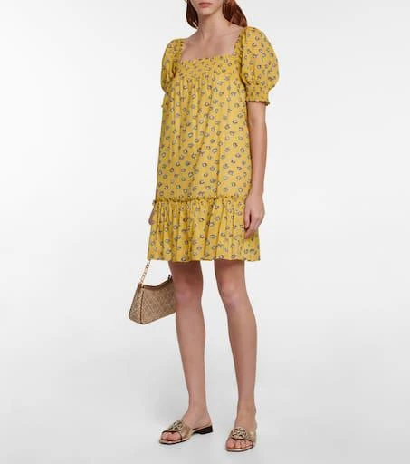 商品Tory Burch|花卉缩褶棉质连衣裙,价格¥1754,第2张图片详细描述