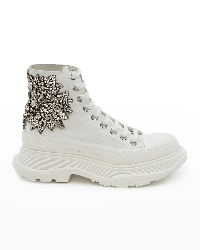 商品Alexander McQueen|Tread Slick Crystal Sneaker Boots,价格¥2901,第1张图片