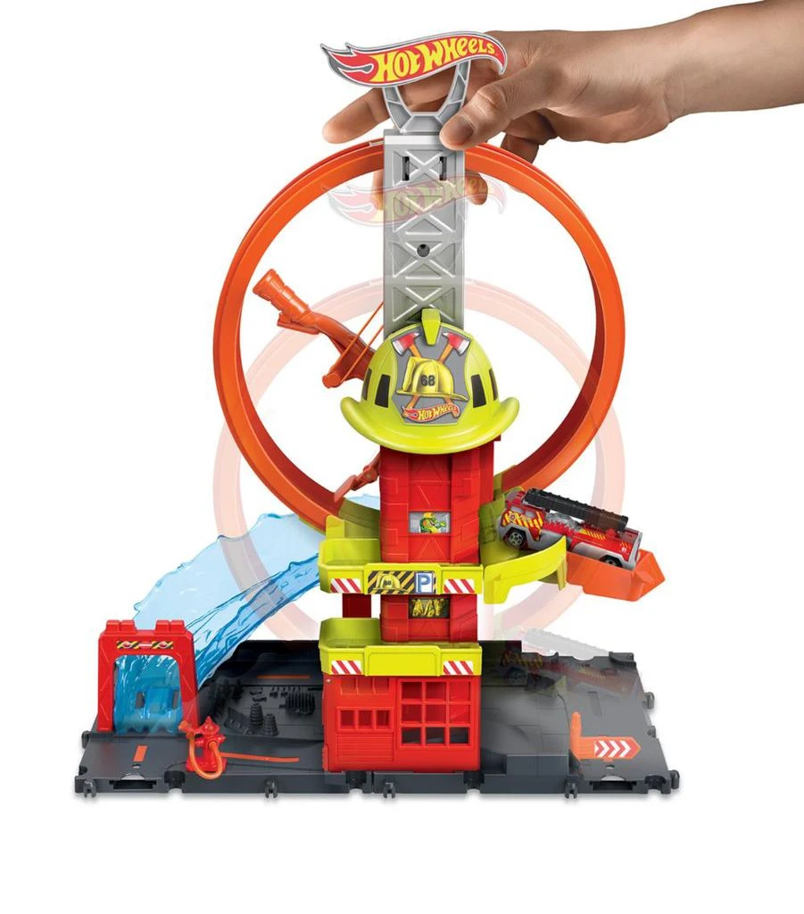 商品Hot Wheels|City Super Loop Fire Station Playset,价格¥353,第1张图片