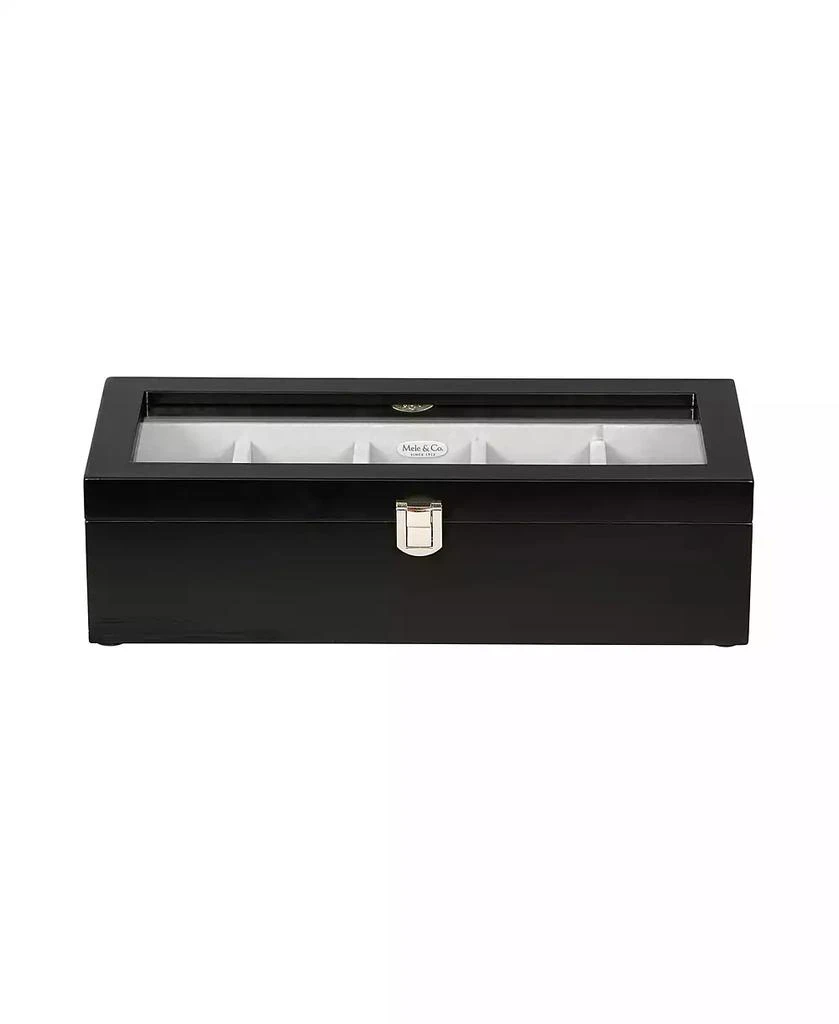Mele Co. Tate Glass Top Wooden Watch Box in Java Finish 商品