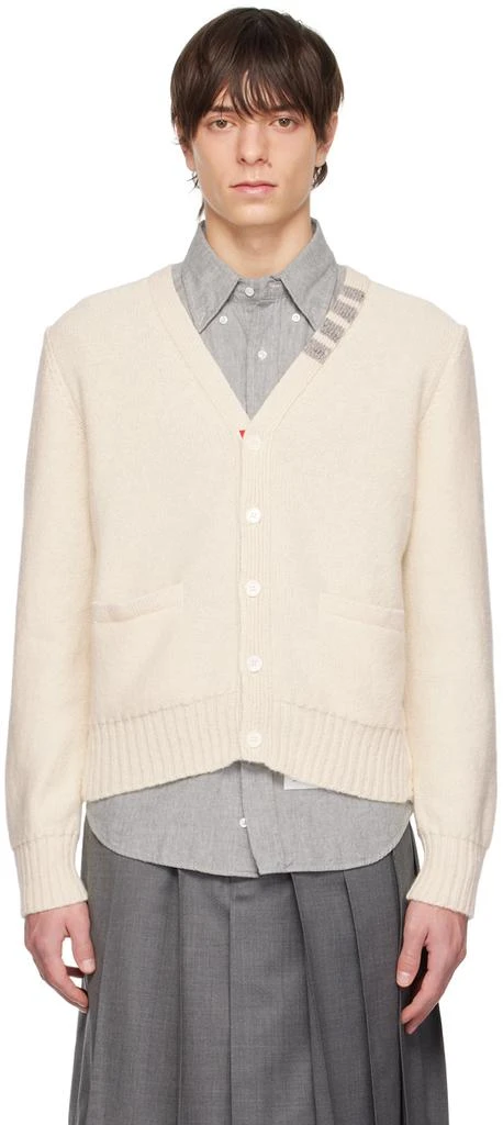 商品Thom Browne|Off-White 4-Bar Stripe Cardigan,价格¥3543,第1张图片