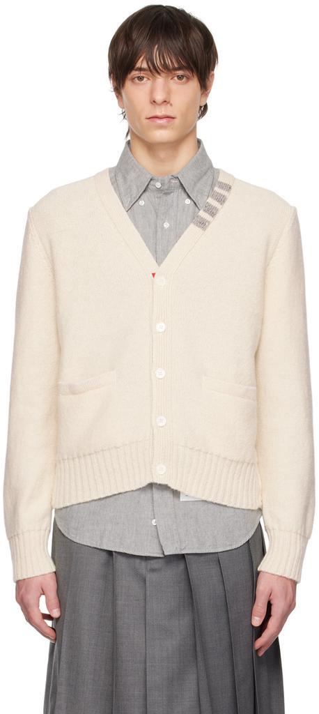 商品Thom Browne|Off-White 4-Bar Stripe Cardigan,价格¥7285,第1张图片