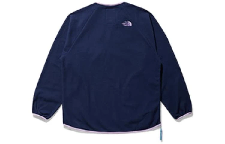 商品[国内直发] The North Face|x CLOT 联名款  SS23 Logo刺绣抓绒加绒保暖下摆拉链宽松卫衣 男款 苍穹青,价格¥1556,第3张图片详细描述