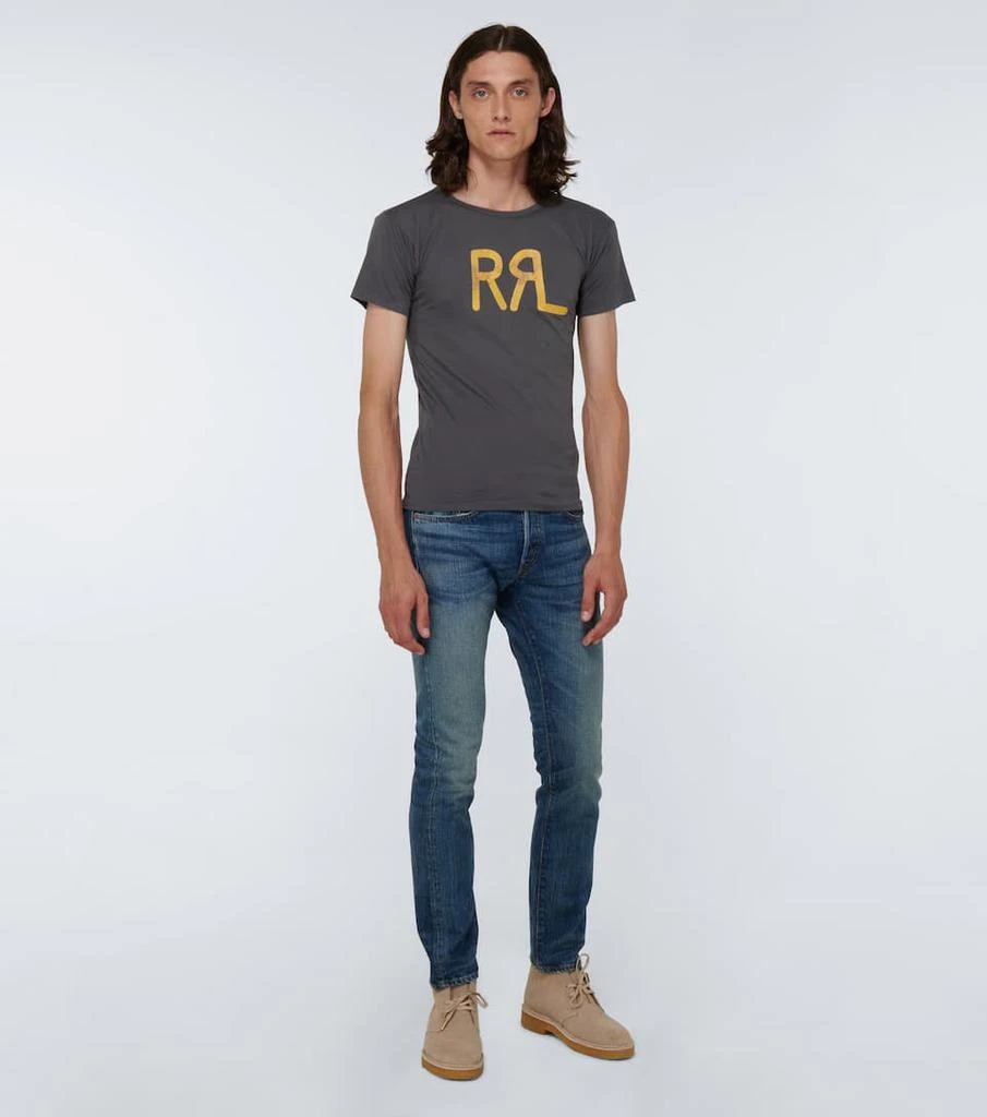 商品RRL|Logo short-sleeved cotton T-shirt,价格¥632,第2张图片详细描述