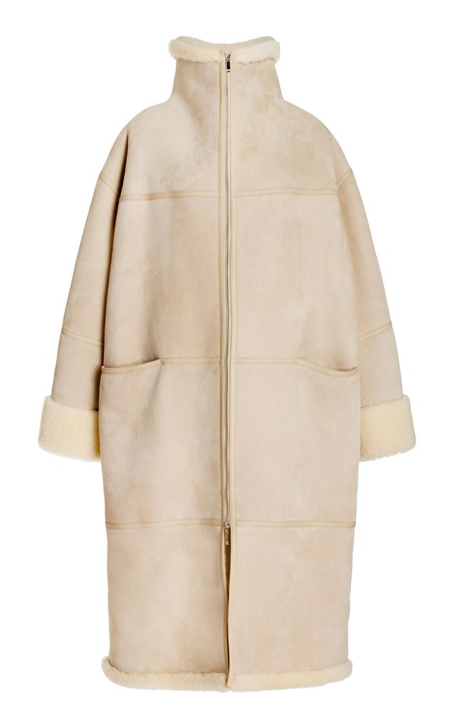 Toteme - Women's Shearling Coat - Neutral - M/L - Moda Operandi商品第1张图片规格展示