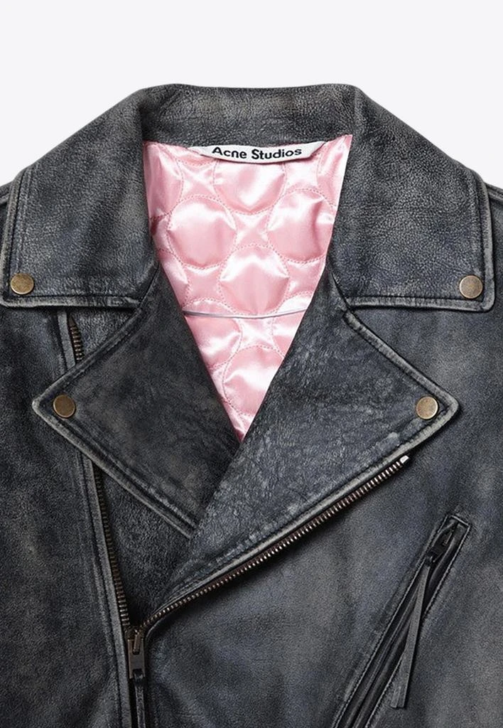 商品Acne Studios|Vintage Biker Leather Jacket,价格¥17703,第4张图片详细描述