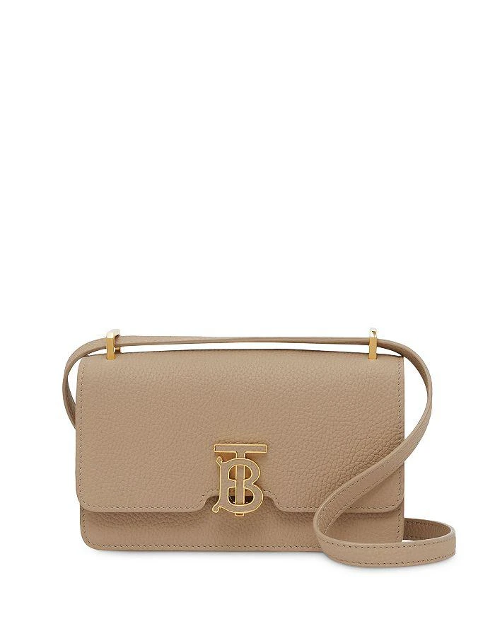 商品Burberry|Mini Elongated TB Leather Crossbody,价格¥16370,第1张图片