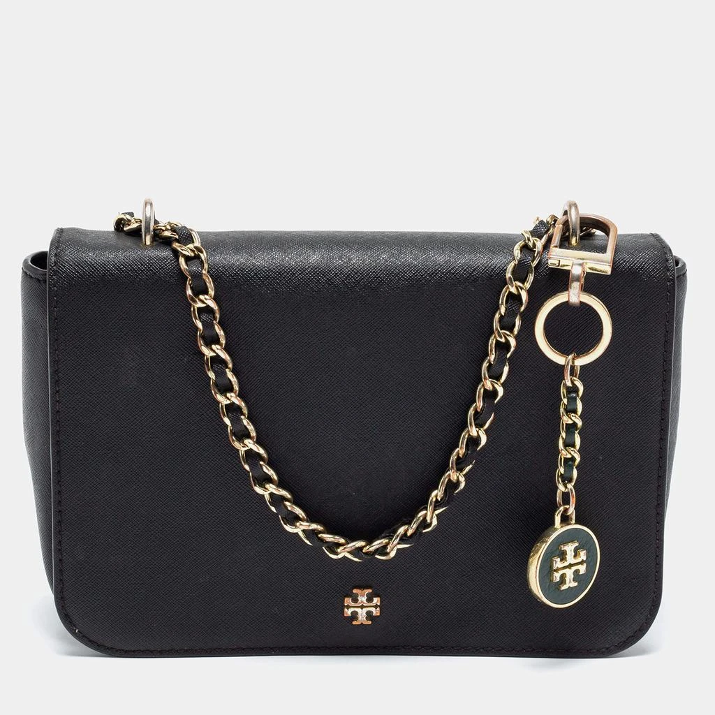 商品[二手商品] Tory Burch|Tory Burch Black Leather Robinson Shoulder Bag,价格¥1162,第1张图片