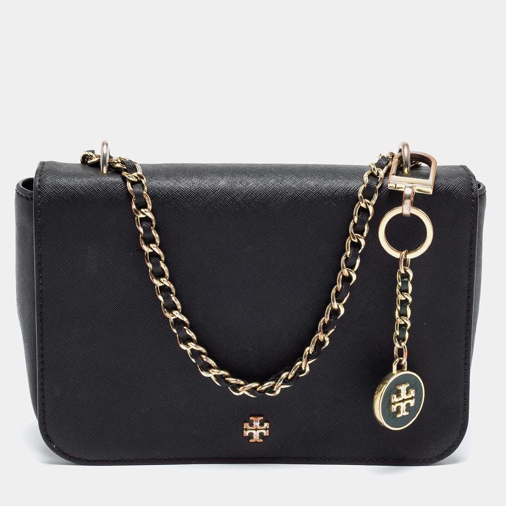 商品[二手商品] Tory Burch|Tory Burch Black Leather Robinson Shoulder Bag,价格¥1764,第1张图片