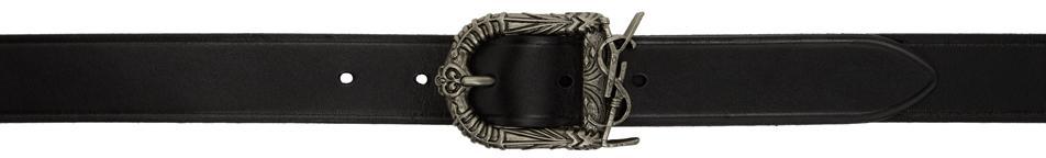 商品Yves Saint Laurent|Black Celtic Logo Belt,价格¥3196,第1张图片