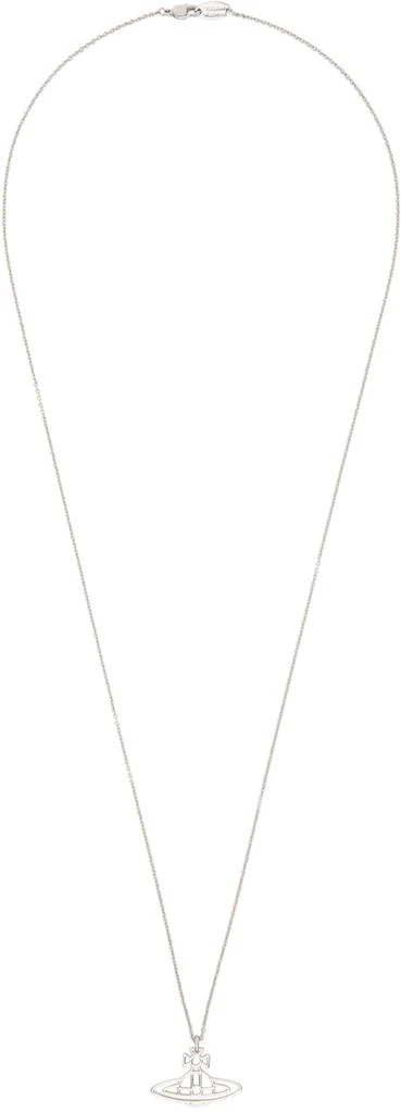 商品Vivienne Westwood|Silver Flat Orb Pendant Necklace,价格¥1025,第1张图片