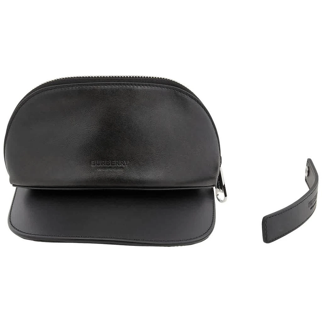 商品Burberry|Black Leather Zip-Pocket Visor,价格¥2575,第1张图片