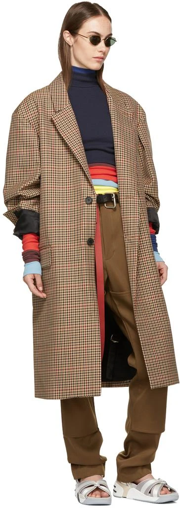 商品Ambush|Beige Long Check Suit Coat,价格¥3528,第5张图片详细描述