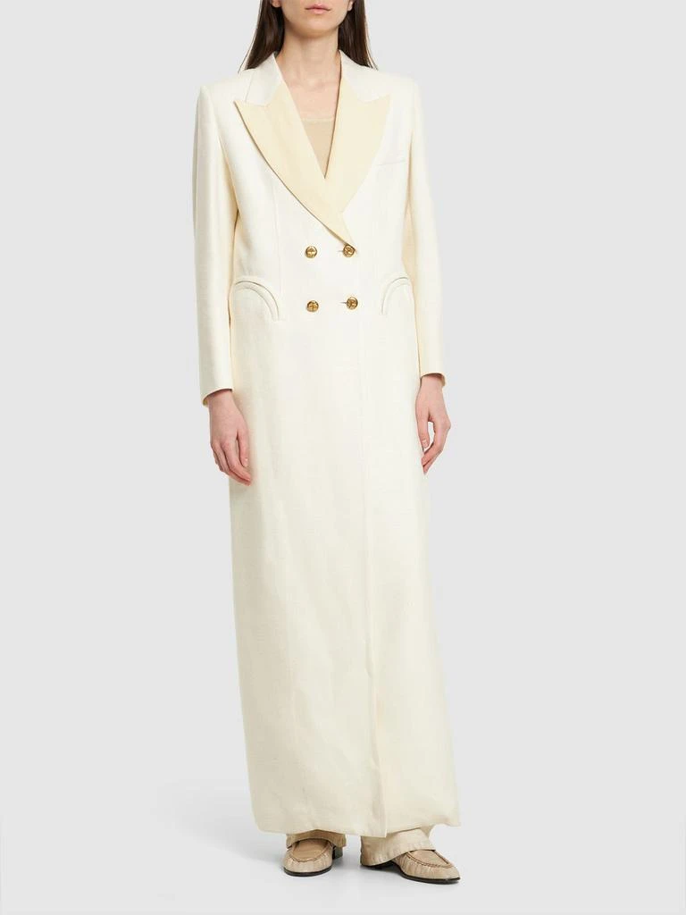 商品BLAZÉ MILANO|Venus Viscose & Silk Long Coat,价格¥10852,第2张图片详细描述