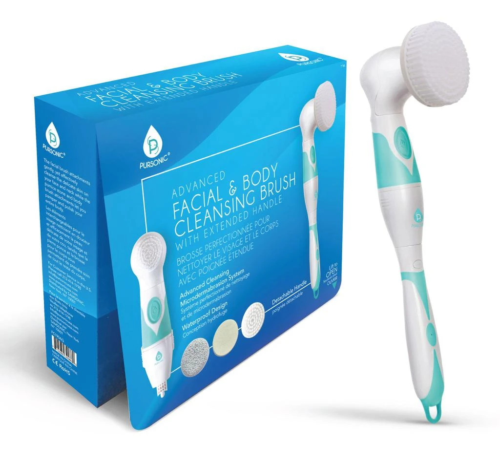 商品PURSONIC|Advanced Facial & Body Cleansing Brush With Extended Handle,价格¥182,第1张图片