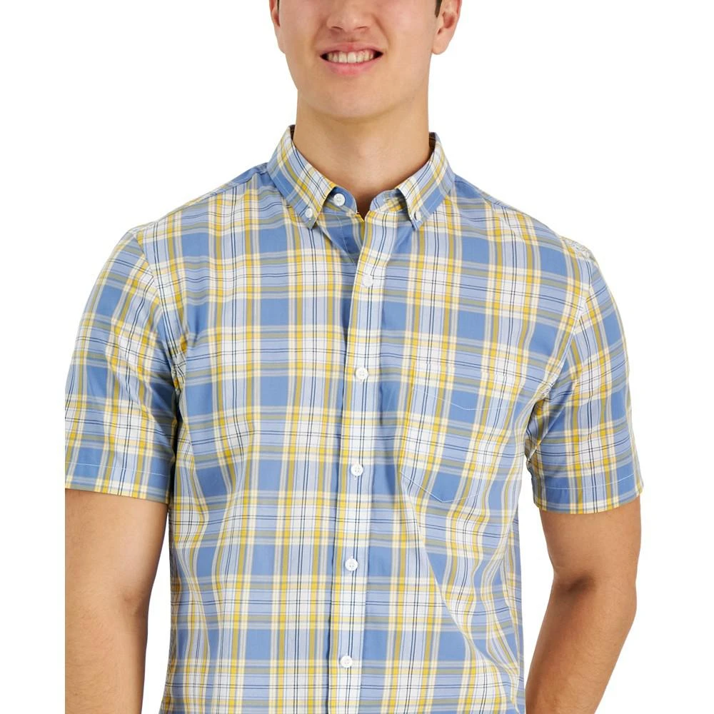 商品Club Room|Men's Matteo Plaid Poplin Woven Short-Sleeve Shirt, Created for Macy's,价格¥265,第3张图片详细描述