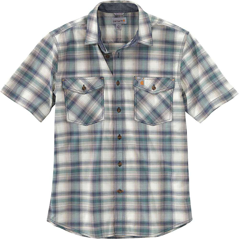 Men's Rugged Flex Relaxed-Fit Lightweight SS Button-Front Plaid Shirt商品第3张图片规格展示