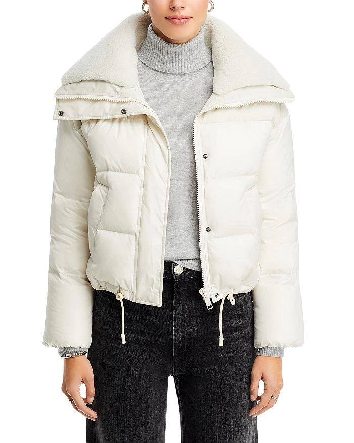 商品Yves Salomon|Shearling Collar Down Puffer Jacket,价格¥4207,第3张图片详细描述