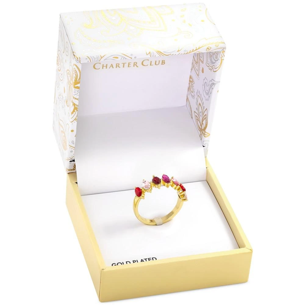 商品Charter Club|Gold-Tone Multicolor Oval Crystal Stack Ring, Created for Macy's,价格¥67,第2张图片详细描述